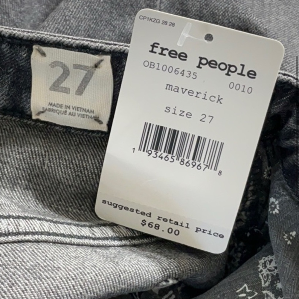 NWT Free People -We the Free Bailey Fringe Hem Mini-Maverick - Picture 4 of 5